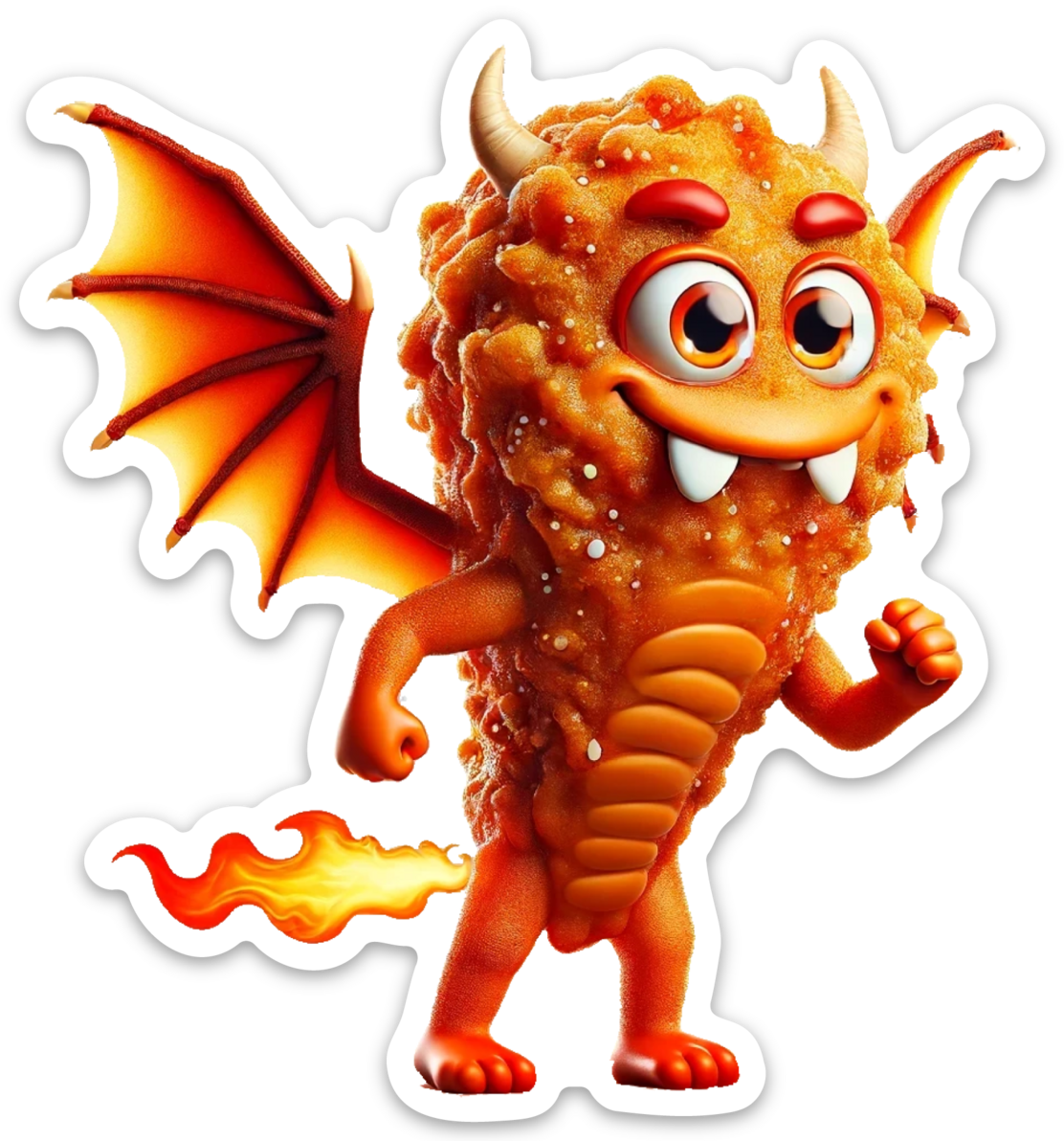 Hot Wing the Dragon Magnet: Fiery Guardian of Flavoria 4" Magnet