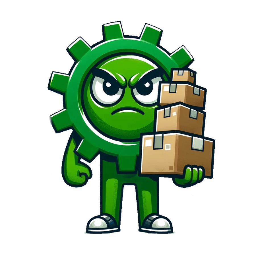 Mean Green Shipping Machine Laptop Sticker 3 inch