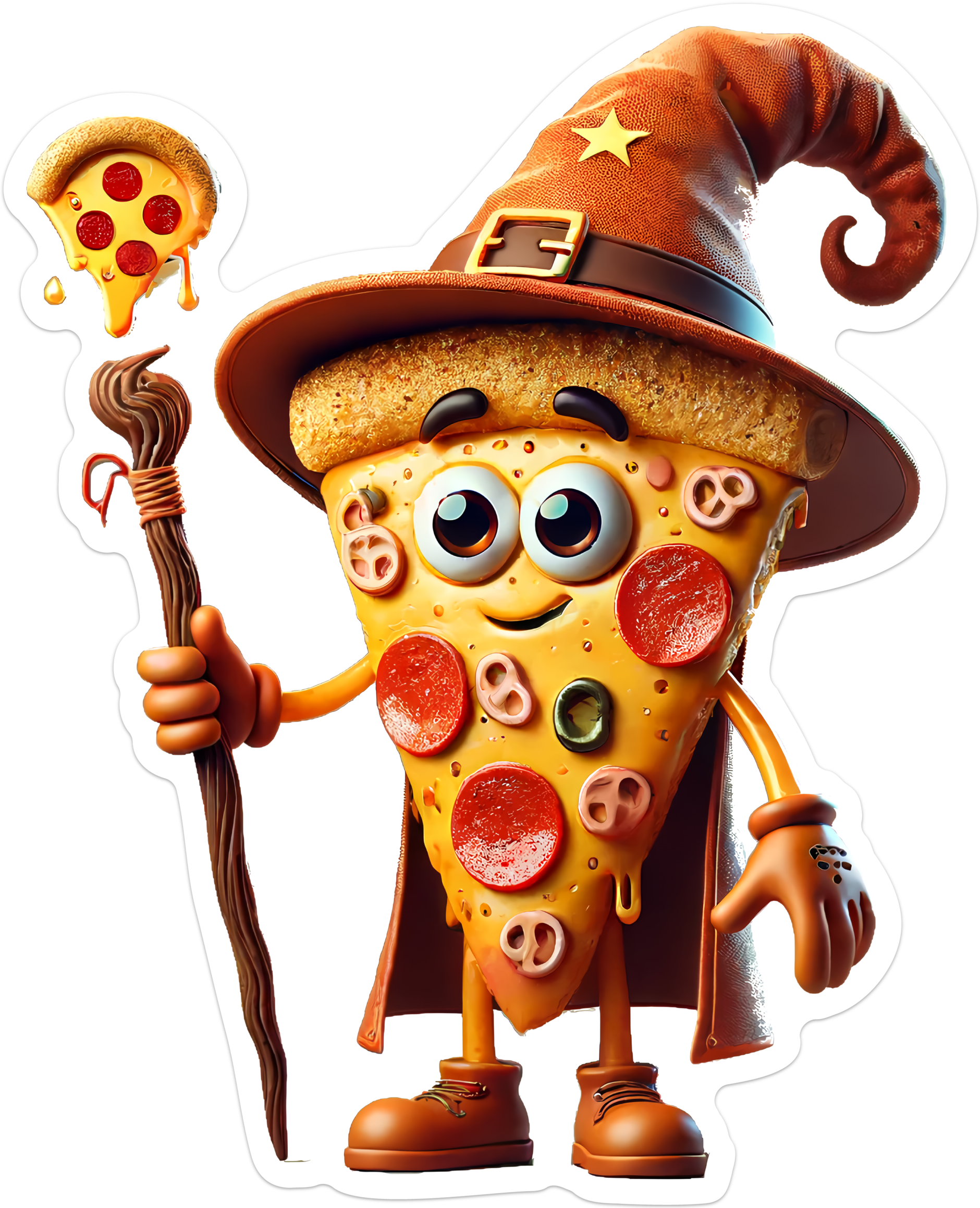 Pepperonius the Pizza Wizard - 2 foot by 2 foot wall graphic!