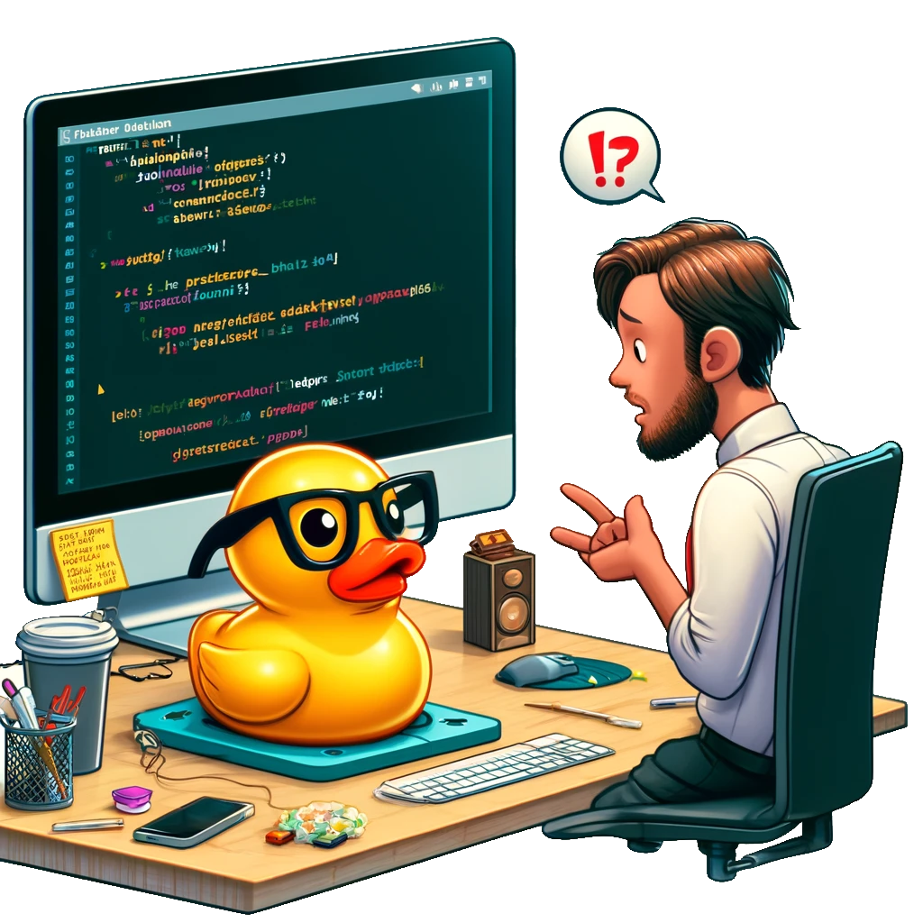 Rubber Duck Debugging Laptop Sticker