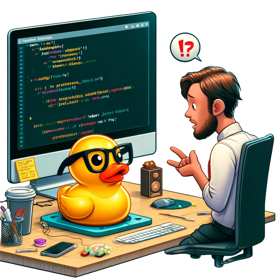 Rubber Duck Debugging Laptop Sticker