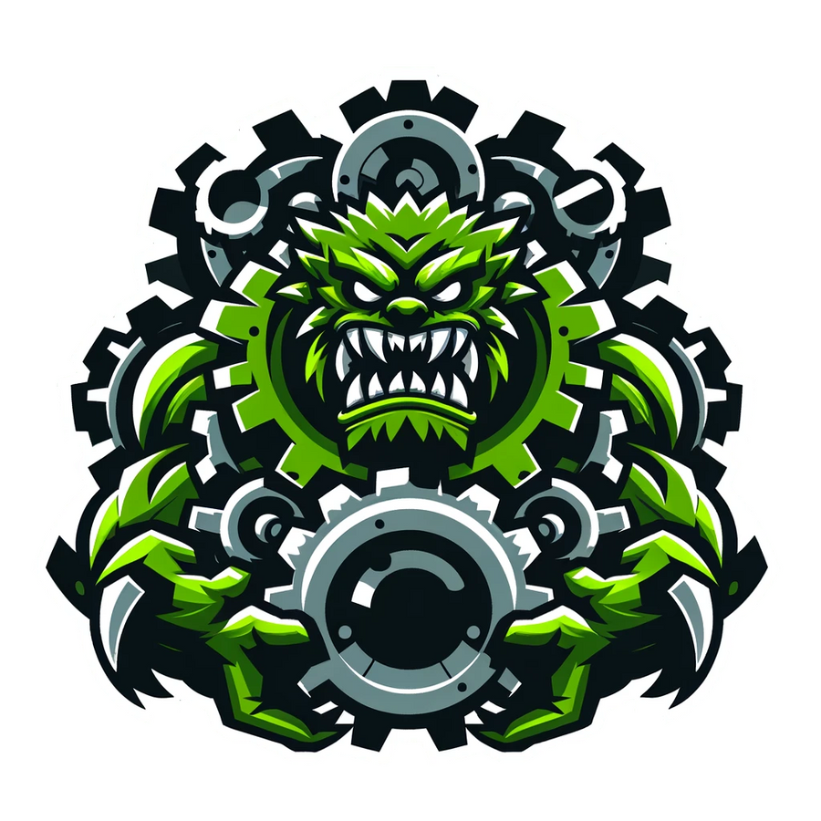 Fearsome Shipping Mascot Laptop Sticker